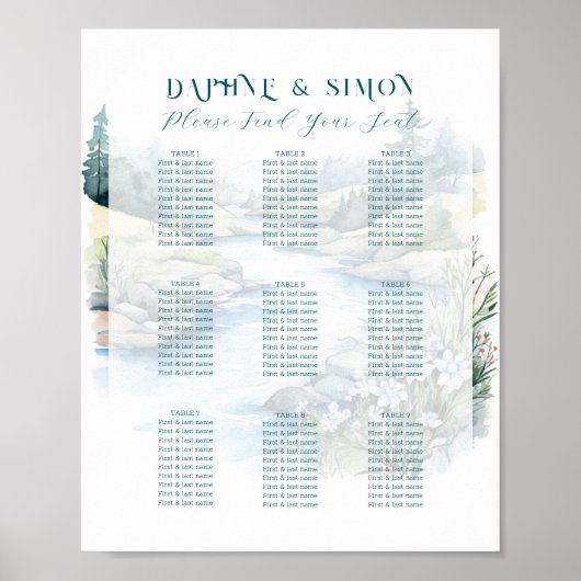 Poster Mariage à la Montagne Brumeuse (Devant)