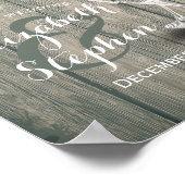 Poster Mariage Accueil Réception Signal Champagne Verres (Coin)