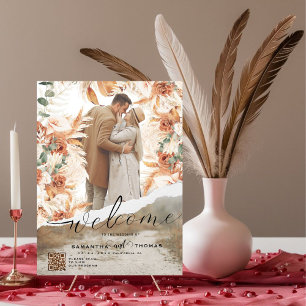 Poster mariage Affiche de bienvenue avec Boho Flow