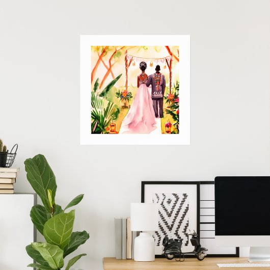Poster Mariage afro-américain (Bureau à domicile)