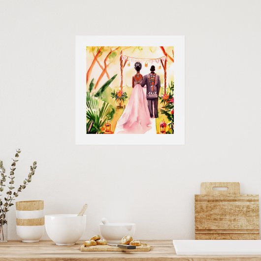 Poster Mariage afro-américain (Cuisine)