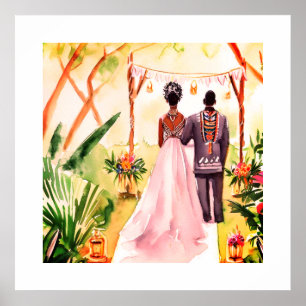 Poster Mariage afro-américain