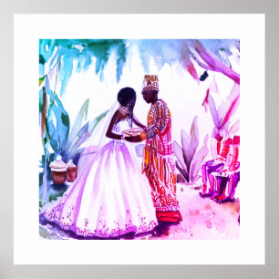Poster Mariage afro-américain