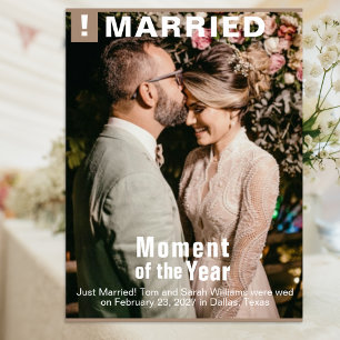 Poster Mariage Ajouter Photo Fun Magazine Couverture