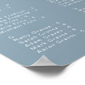 Poster Mariage Alphabétique Dusty bleu (Coin)