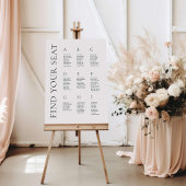 Poster Mariage Alphabétique moderne en Taupe