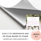 Poster Mariage alphabétique rose blanc chic