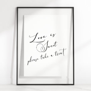 Poster Mariage Amour Est Doux Écriture Simple Moderne Noi
