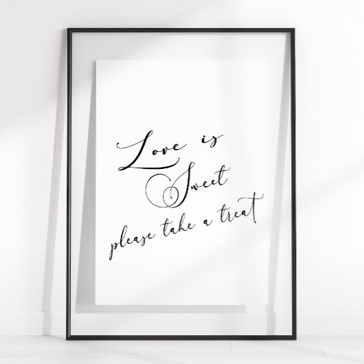 Poster Mariage Amour Est Doux Écriture Simple Moderne Noi