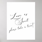 Poster Mariage Amour Est Doux Écriture Simple Moderne Noi (Devant)