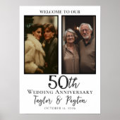 Poster Mariage anniversaire photo collage bienvenue (Devant)
