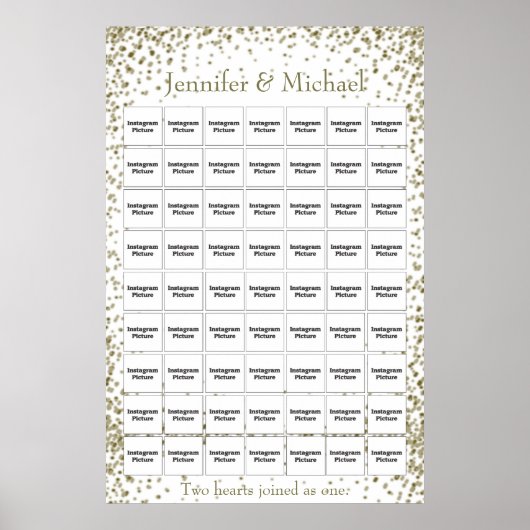 Poster Mariage / Anniversaire Photo Collage Modèle (Devant)