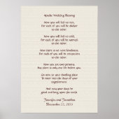 Poster Mariage Apache Bénédiction 20x28 Faux Rustique Tex (Devant)