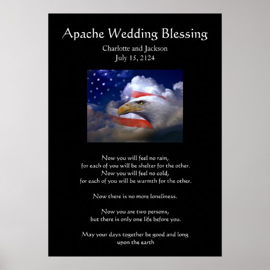 Poster Mariage Apache Bénédiction Aigle (Devant)