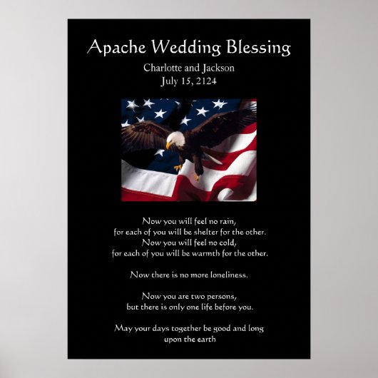 Poster Mariage Apache Bénédiction Aigle 2 (Devant)