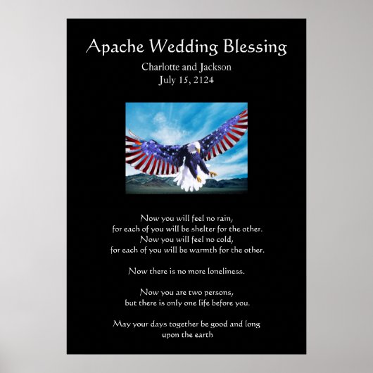 Poster Mariage Apache Bénédiction Aigle 3 (Devant)