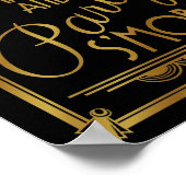 Poster mariage art déco, s'more party sign, or, gatsby (Coin)