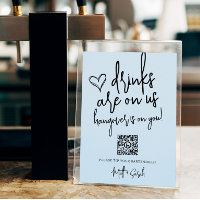 Mariage Astuce drôle Votre Bardentder Code QR Sign