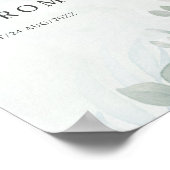 Poster Mariage au feuillage d'eucalyptus aquarelle (Coin)