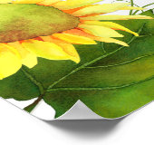 Poster Mariage au vignoble aux tournesols à l'aquarelle (Coin)