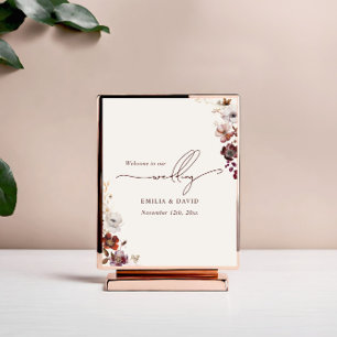 Poster Mariage automatique d'automne Bienvenue