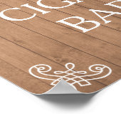 Poster Mariage - barre de cigares ou votre propre texte (Coin)