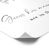 Poster Mariage Black Bow Nombre de rubans (Coin)