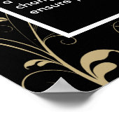 Poster Mariage Black Elegance (Coin)