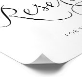 Poster Mariage Black Sweet Calligraphy Réservé (Coin)