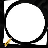 Poster Mariage blanc clair Modèle circulaire de 24 pouces