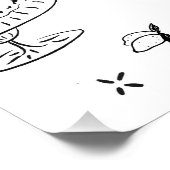 Poster Mariage blanc et noir (Coin)