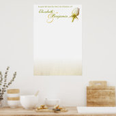 Poster Mariage blanc Rose Bud assise Planner blanc (Cuisine)