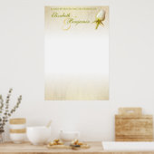 Poster Mariage blanc Rose Bud assise Planner blanc (Cuisine)