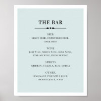 Mariage bleu élégant. Bar à boissons alcoolisées s