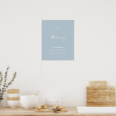 Poster Mariage bleu foncé simple et moderne (Cuisine)