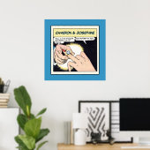 Poster Mariage Bling Style Bling Bleu (Bureau à domicile)