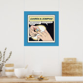 Poster Mariage Bling Style Bling Bleu (Cuisine)