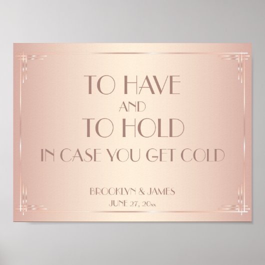 Poster Mariage Blush Signer Imprimer pour (Devant)