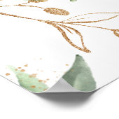 Poster Mariage bohème avec cercles dorés et eucalyptus (Coin)