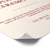 Poster Mariage Boho Orange Brûlé en terre cuite moderne (Coin)