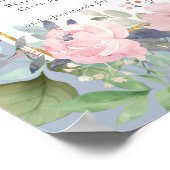 Poster Mariage Boho rose pâle (Coin)