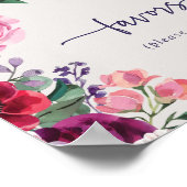 Poster Mariage Bold Floral Faveurs (Coin)