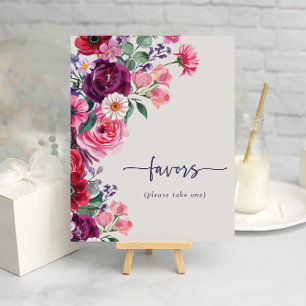 Poster Mariage Bold Floral Faveurs