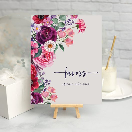 Poster Mariage Bold Floral Faveurs