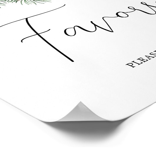 Poster Mariage botanique d'hiver : (Coin)