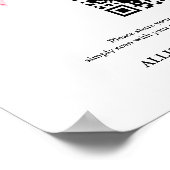 Poster Mariage Bow Capture amour code QR photo mariage (Coin)