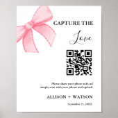 Poster Mariage Bow Capture amour code QR photo mariage (Devant)