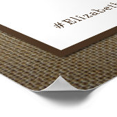 Poster Mariage Branchage Monogrammé Rustique Campagne & T (Coin)