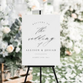 Poster Mariage budget blanc de script simple