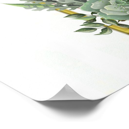 Poster Mariage budgétaire Inviter feuillage rustique (Coin)